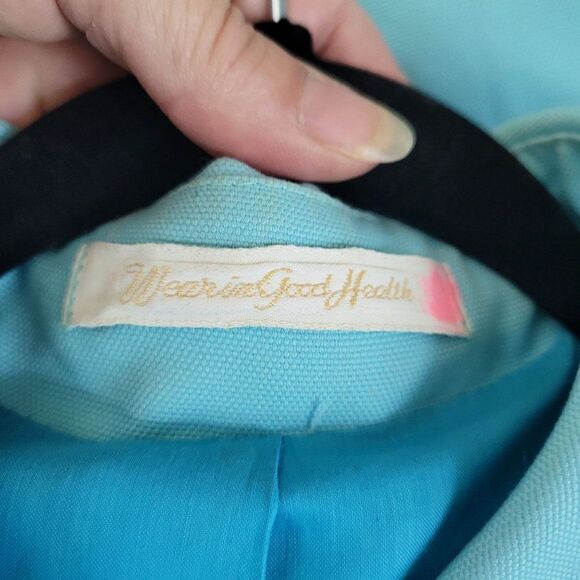 Vintage Misty Harbor Raincoat Trench 10 Blue Double Breasted Yachtsman Cloth - Picture 17 of 17